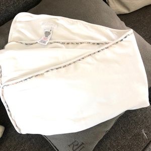 White Burberry blanket
